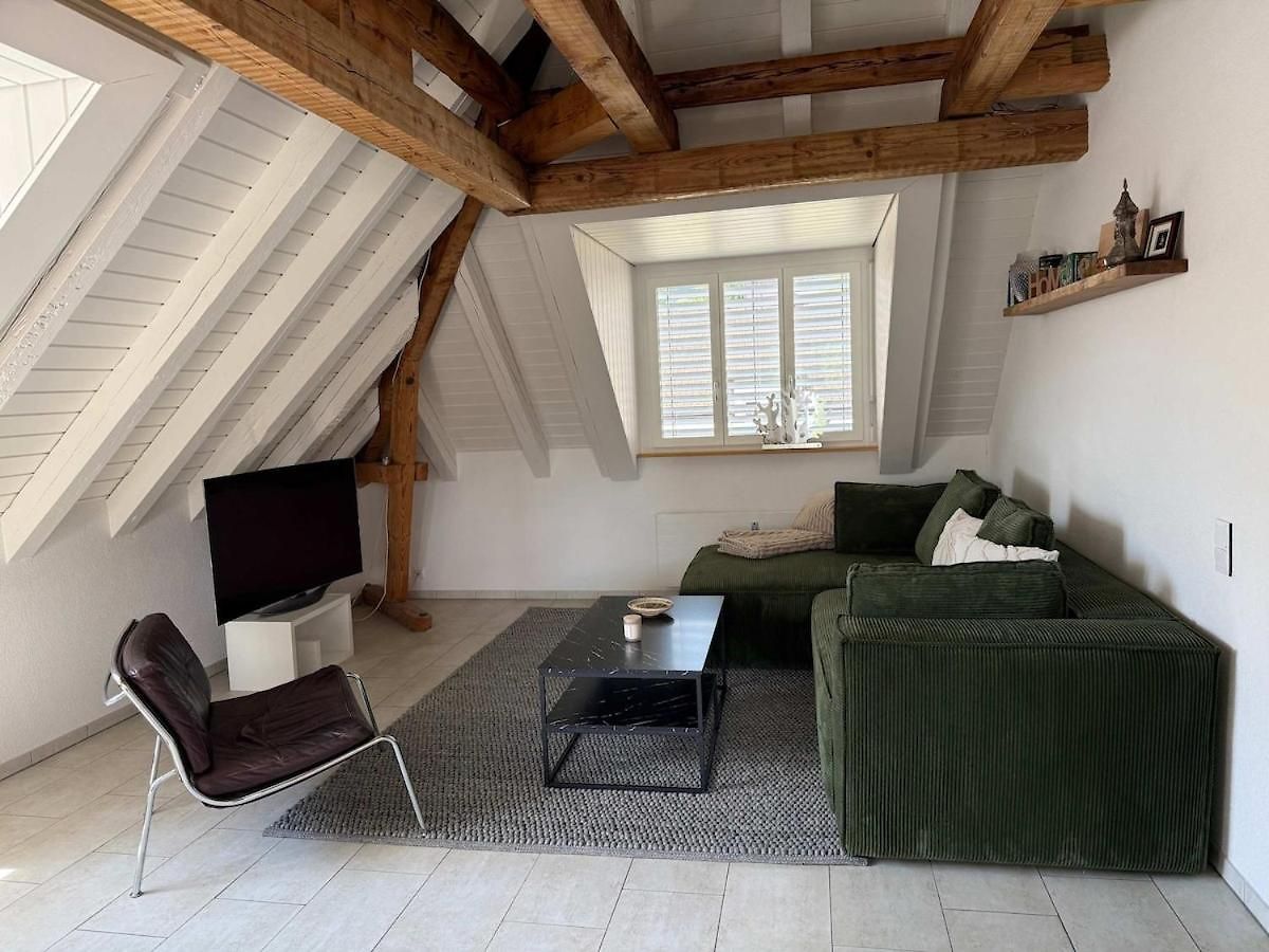 Apartment Attic With Parking And View