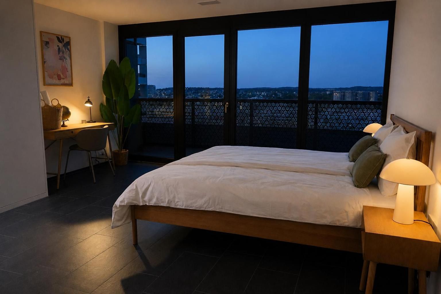 Apartment Skyline Mit Eckterrasse