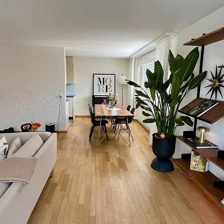 Boho Chic With 125sqm, 2 Bedroom 2 Baths With 36sqm Dual Terraces With Parking And 10 Min To Zurich
