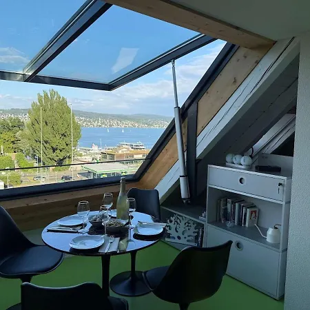 Apartment Attic With Parking And View *