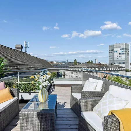 Waterfront Penthouse Ac Rooftop Free Parking Apartment Zurich
