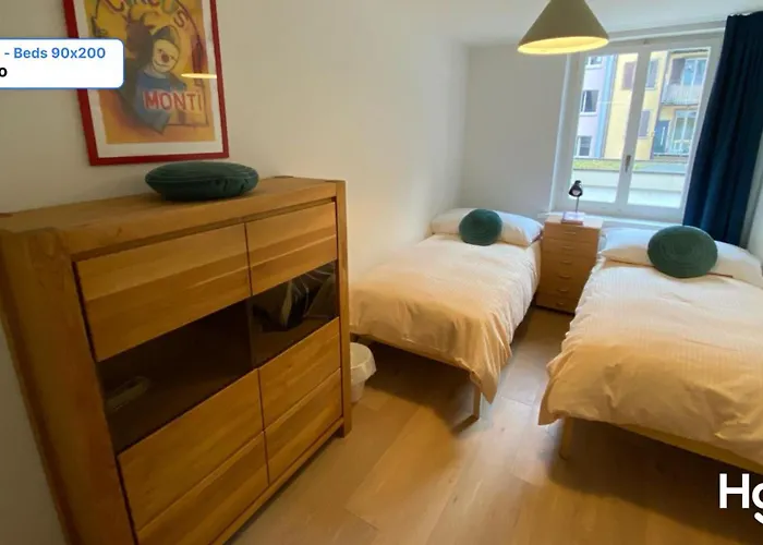 H2 With 3,5 Rooms, 2Br, Living Room And Kitchen, Central And Quite