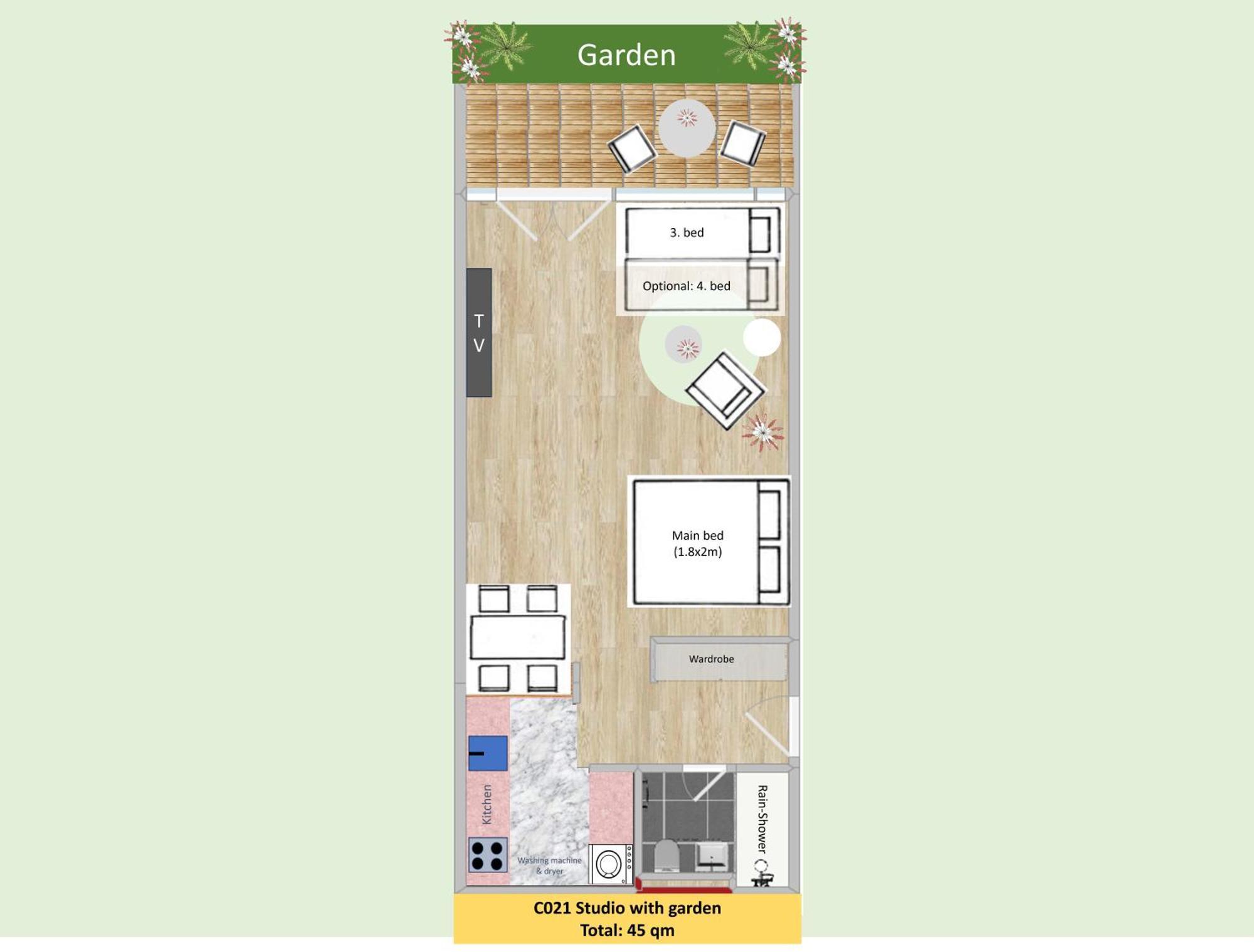 Alpine With Ac, Garden Terrace And Much Privacy Apartment *